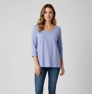 Eileen Fisher Light Purple Long Sleeve Top